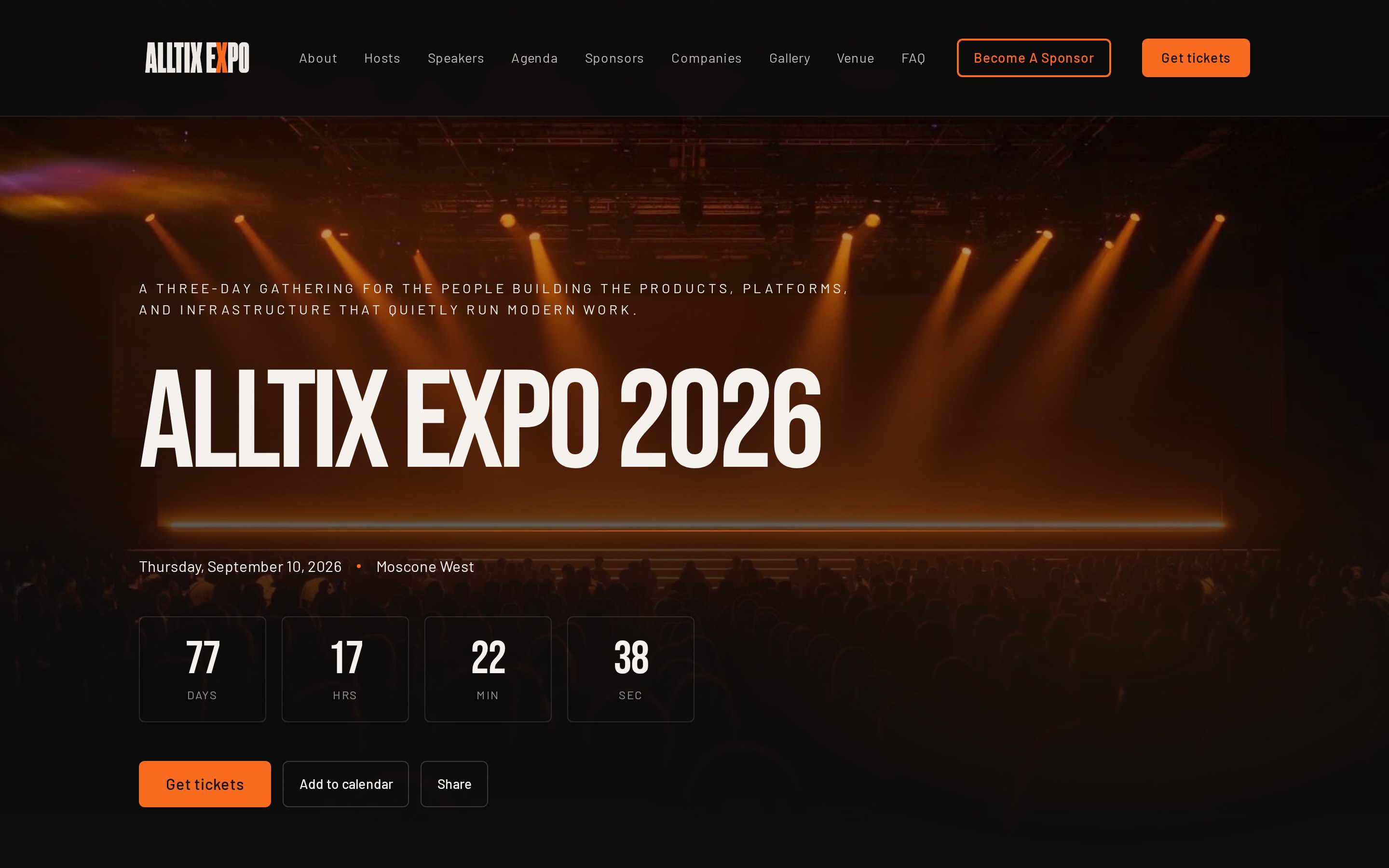 Alltix Expo 2026 — full event landing page